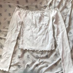 F21 off the shoulder crop top